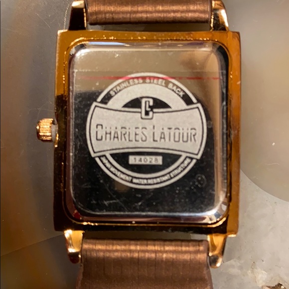 Charles Latour pink w leather band watch NIB - Picture 13 of 16